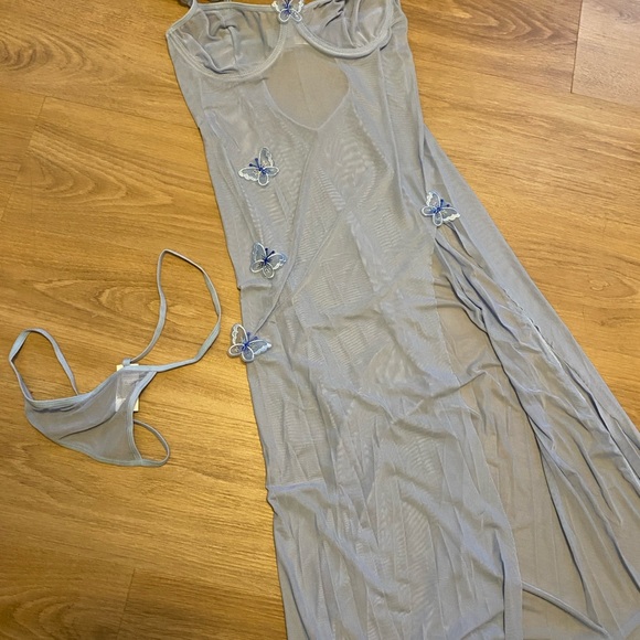 NEW Blue Sheer Lingerie Set - Picture 2 of 2